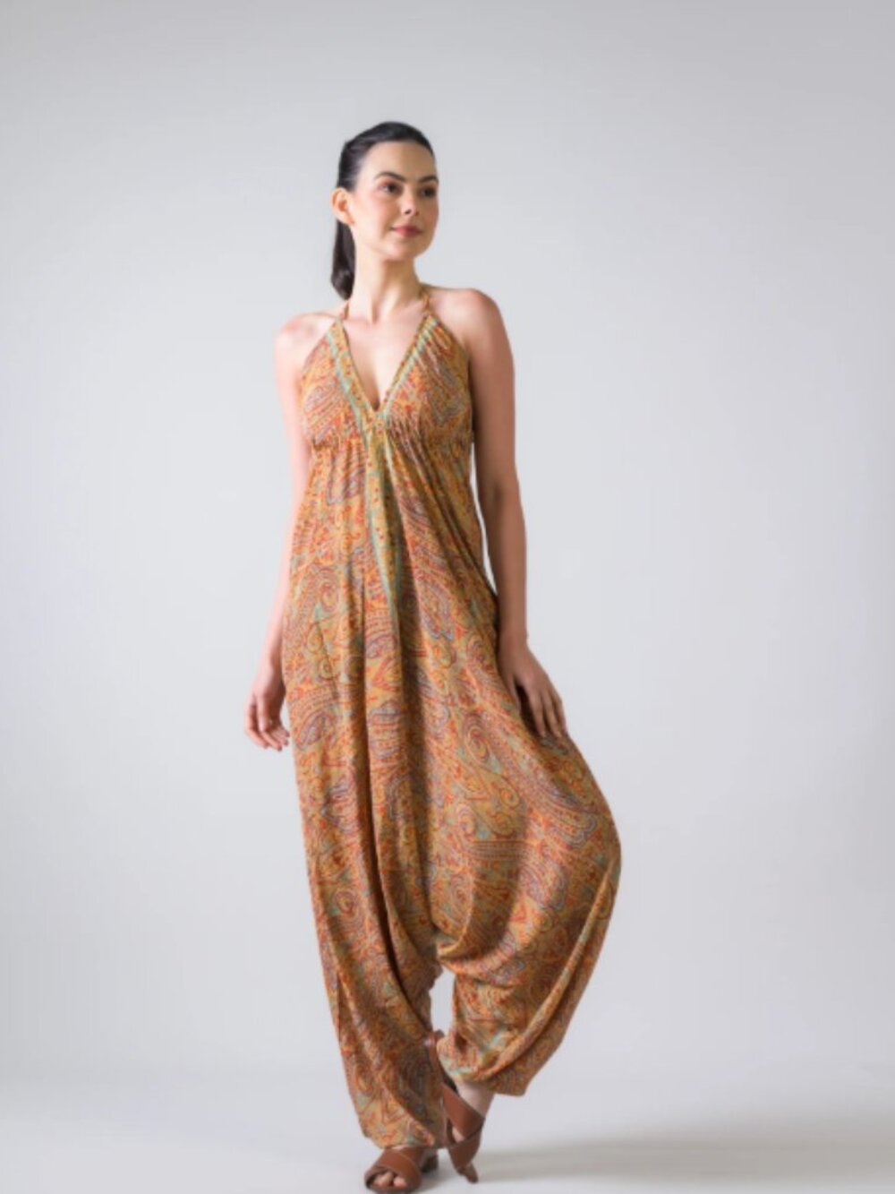 45. Rhea Boho Print Harem Jumpsuit (Assorted)